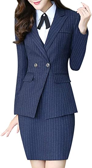 LISUEYNE Women's Office Lady Blazer Business Suit Set