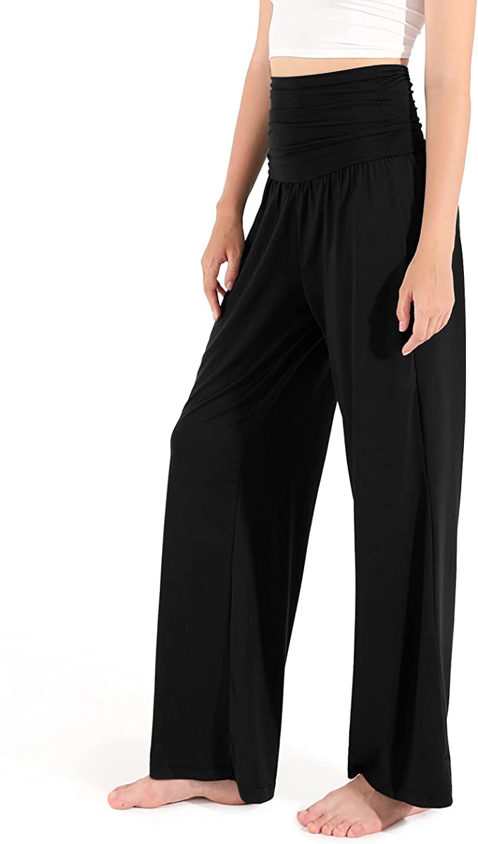 ODODOS Women's Wide Leg Palazzo Lounge Pants with Pockets Light Weight Loose Comfy Casual Pajama