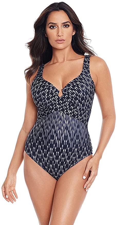 Miraclesuit Women's Swimwear Slimming Escape Underwire Molded Cup Bra Tummy Control One Piece Swimsuit