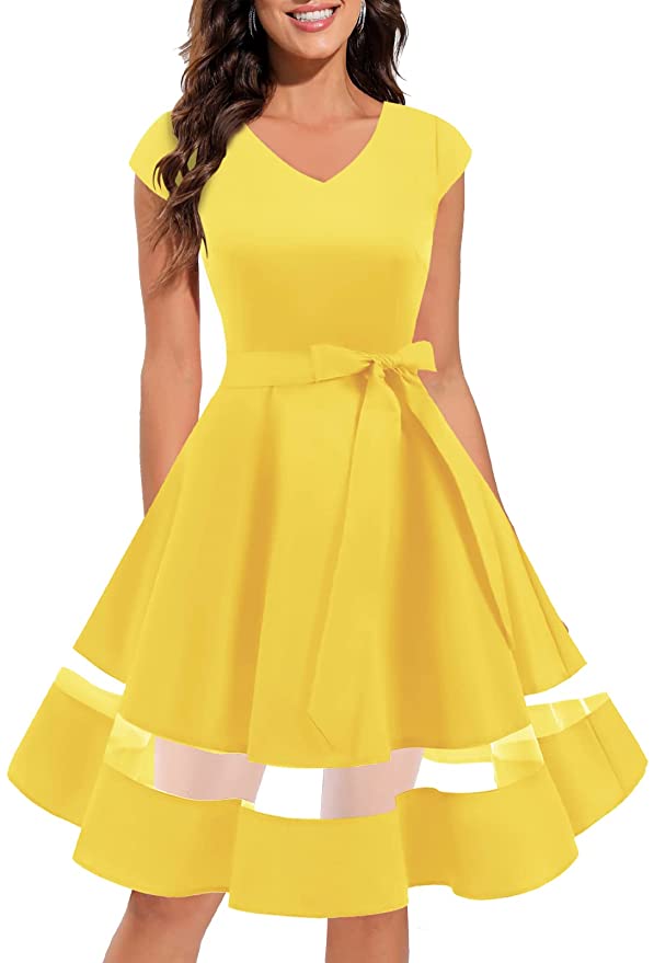 Tea Party 1950s Vintage Audrey Hepburn Sleeveless Spring Dress for Women 2023
