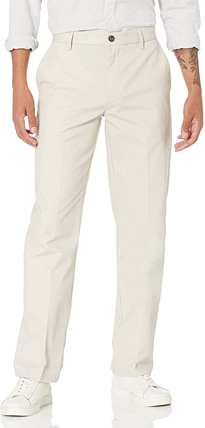 Amazon Essentials Men's Classic-Fit Wrinkle-Resistant Flat-Front Chino Pant (Available in Big & Tall)