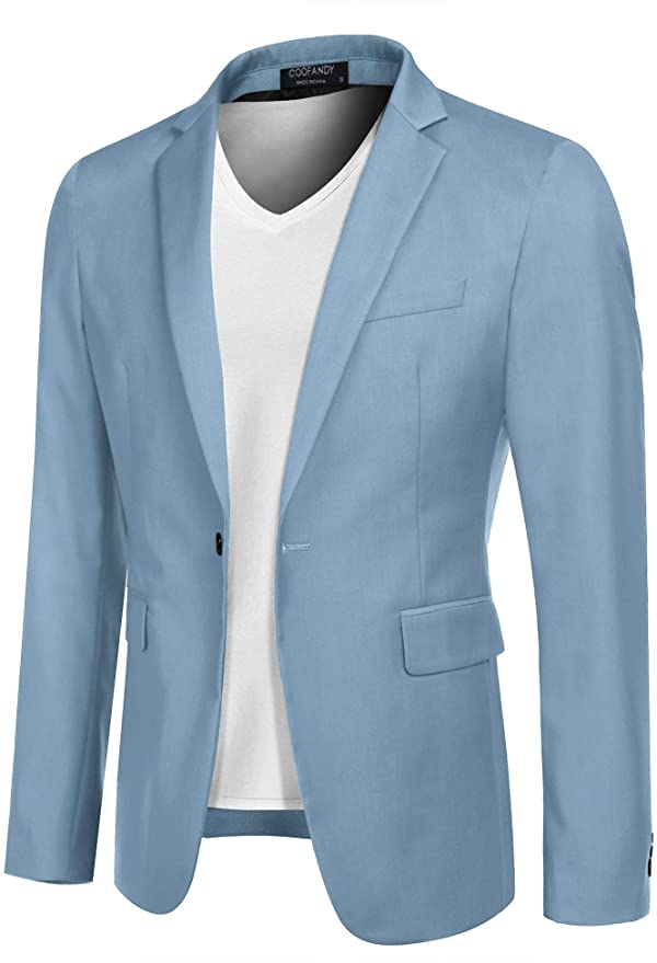 COOFANDY Mens Sport Coat Casual Blazer One Button Business Suit Jacket
