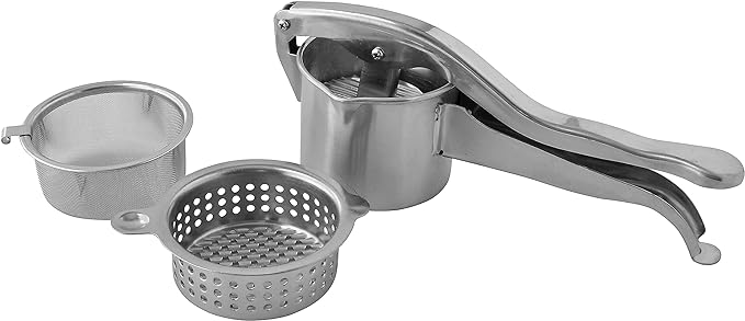 Stainless steel manual juicer with filter